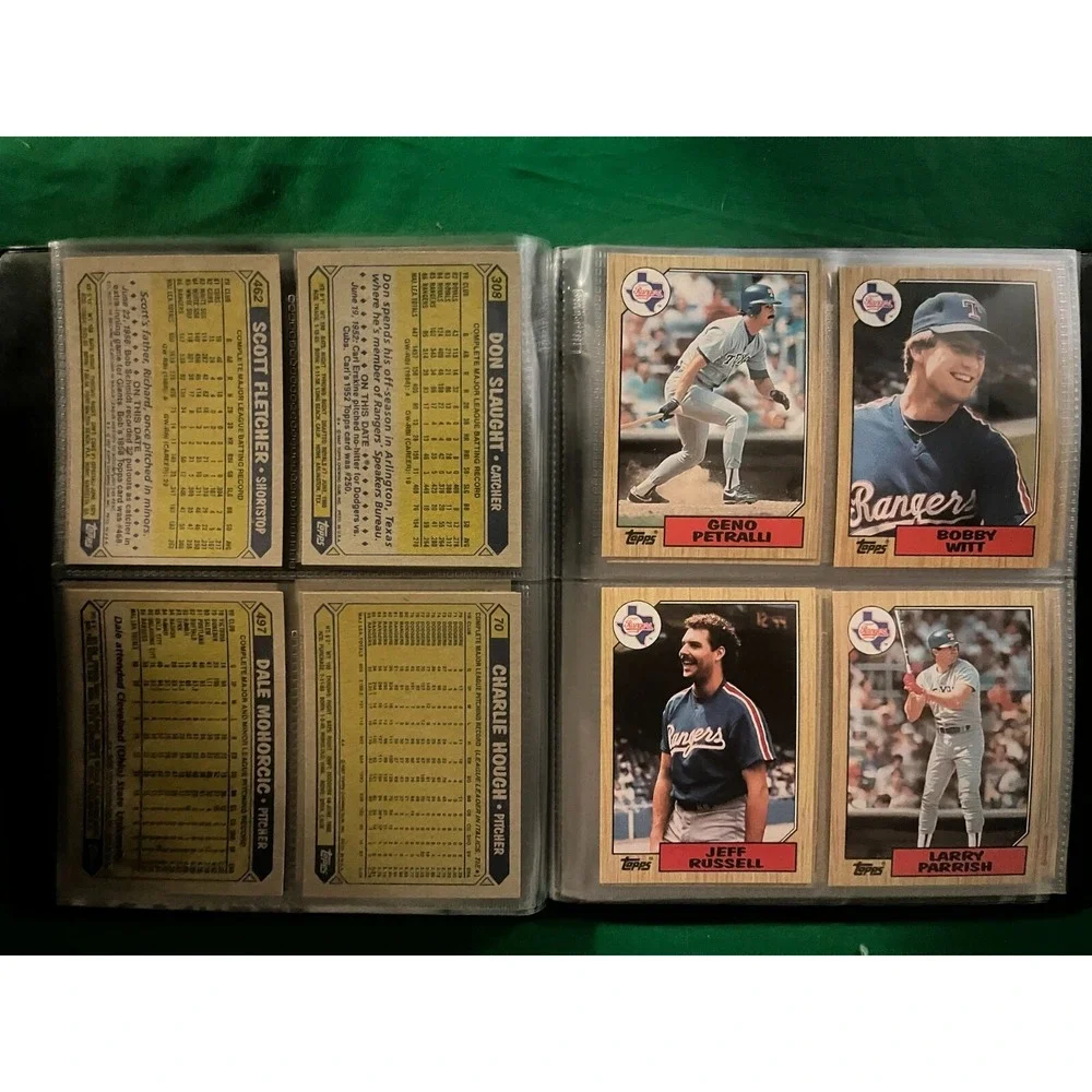 Texas Rangers 1987 Topps Team Set with 40 card collector album.‎